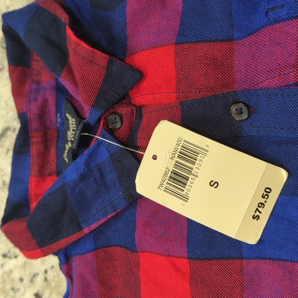 Lucky Brand Plaid High-Low Button Up Shirt Sz Small - Picture 2 of 4